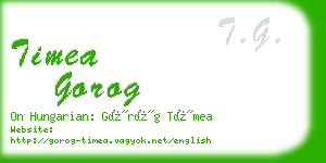 timea gorog business card